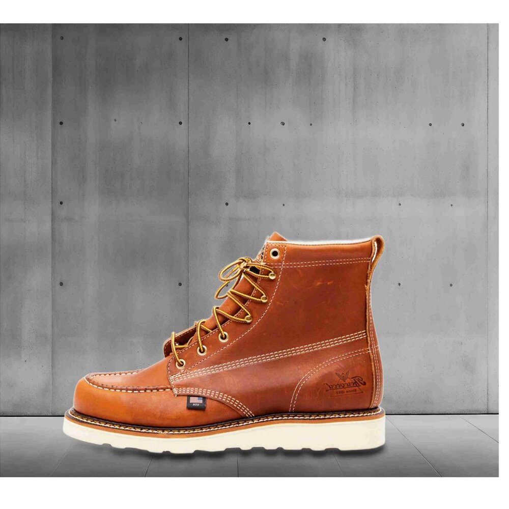 Mens Soft Toe Tan Work Boots